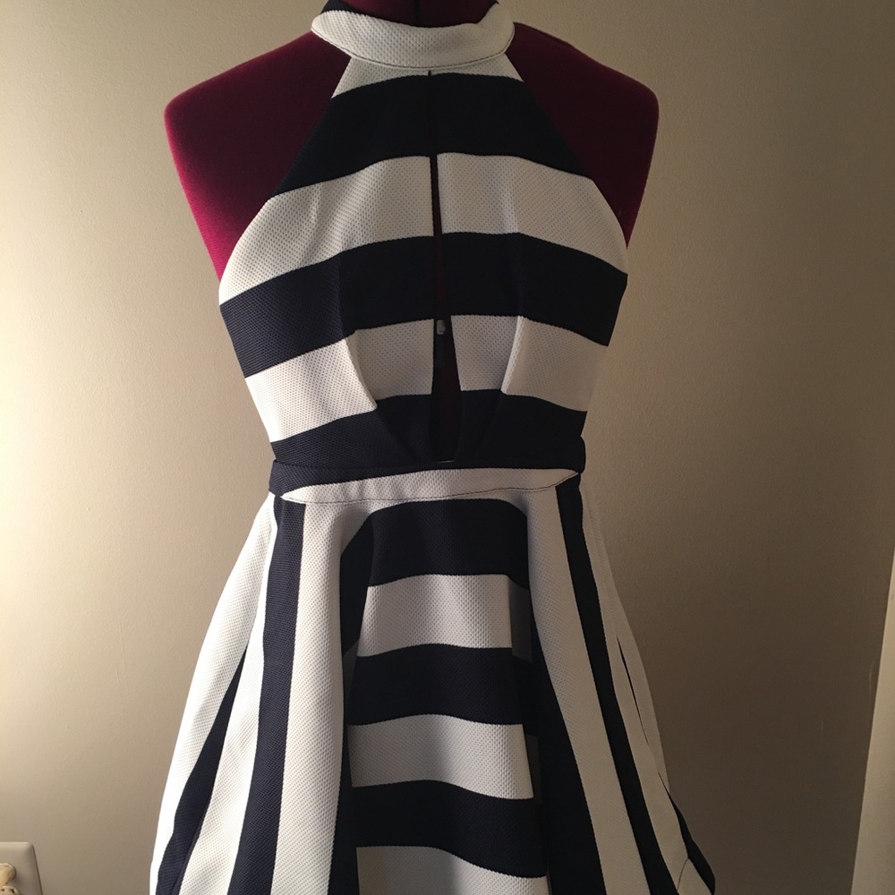 Striped A line dress